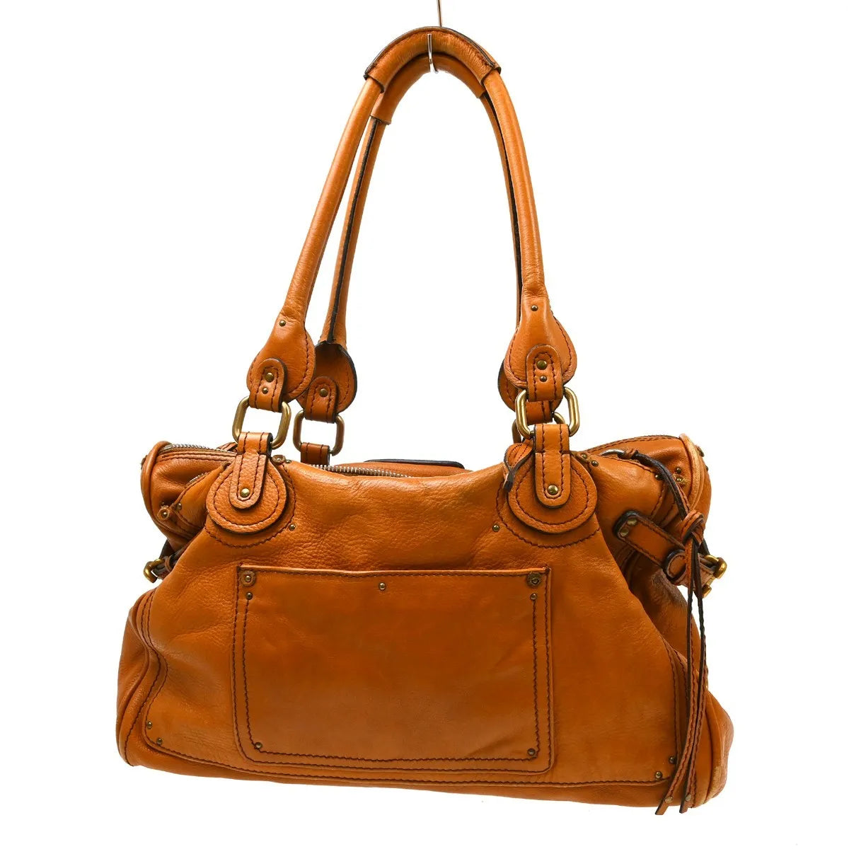 Chloe Paddington Lock Leather, Brown, Leather, Handbag