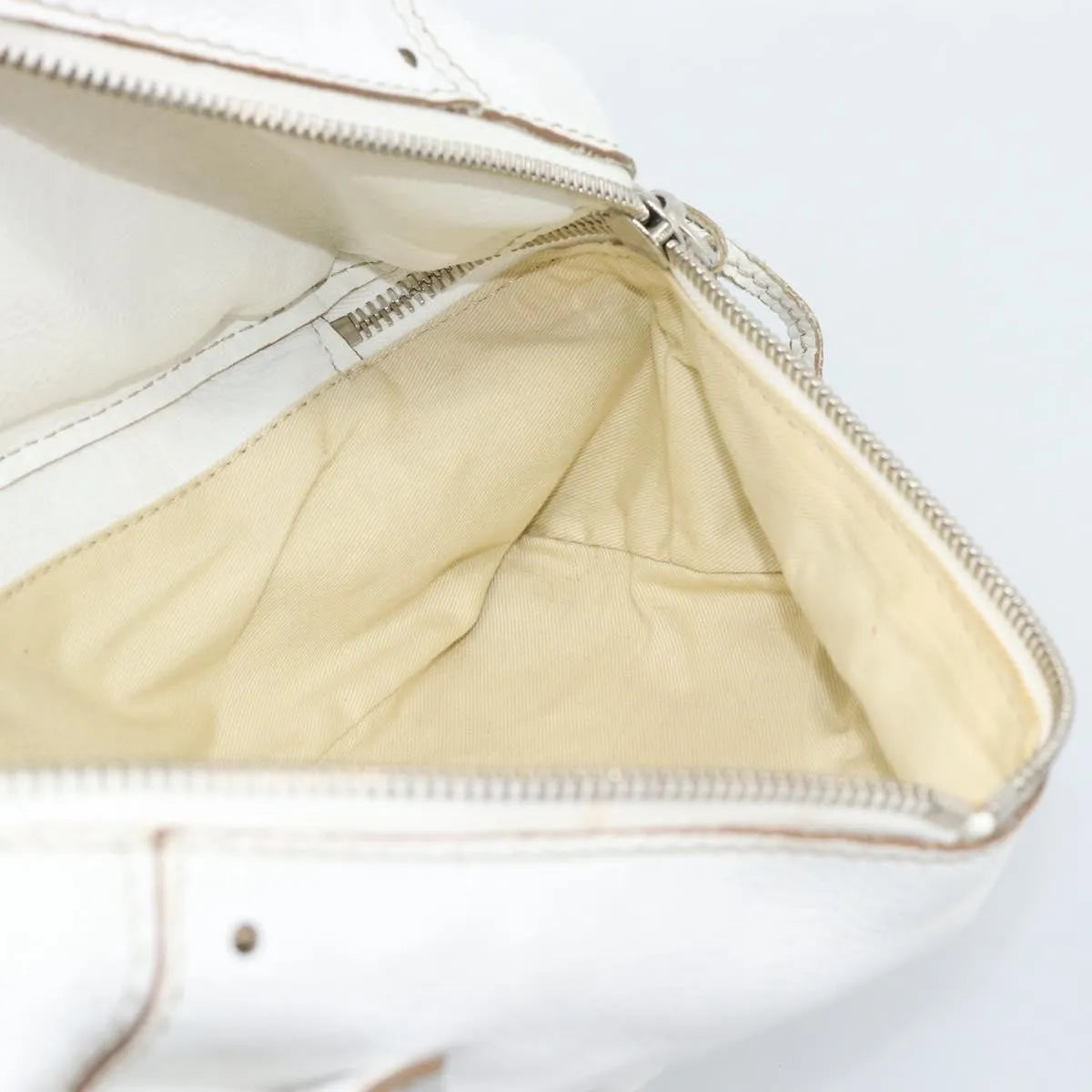 Chloe Paddington Lock Tote Leather, White_gold, Leather, Tote Bag
