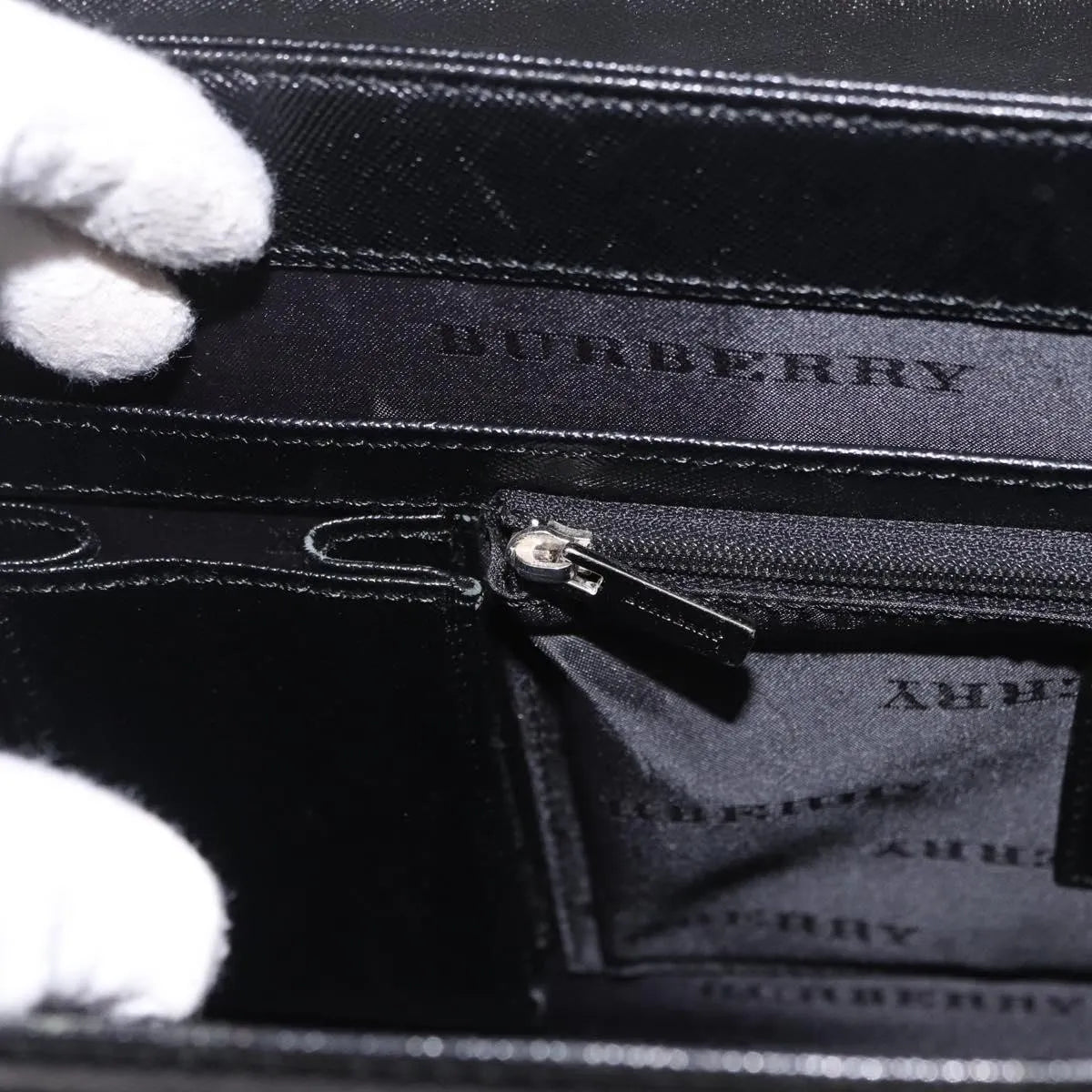 Burberry Vintage Leather, Black, Leather, Briefcase