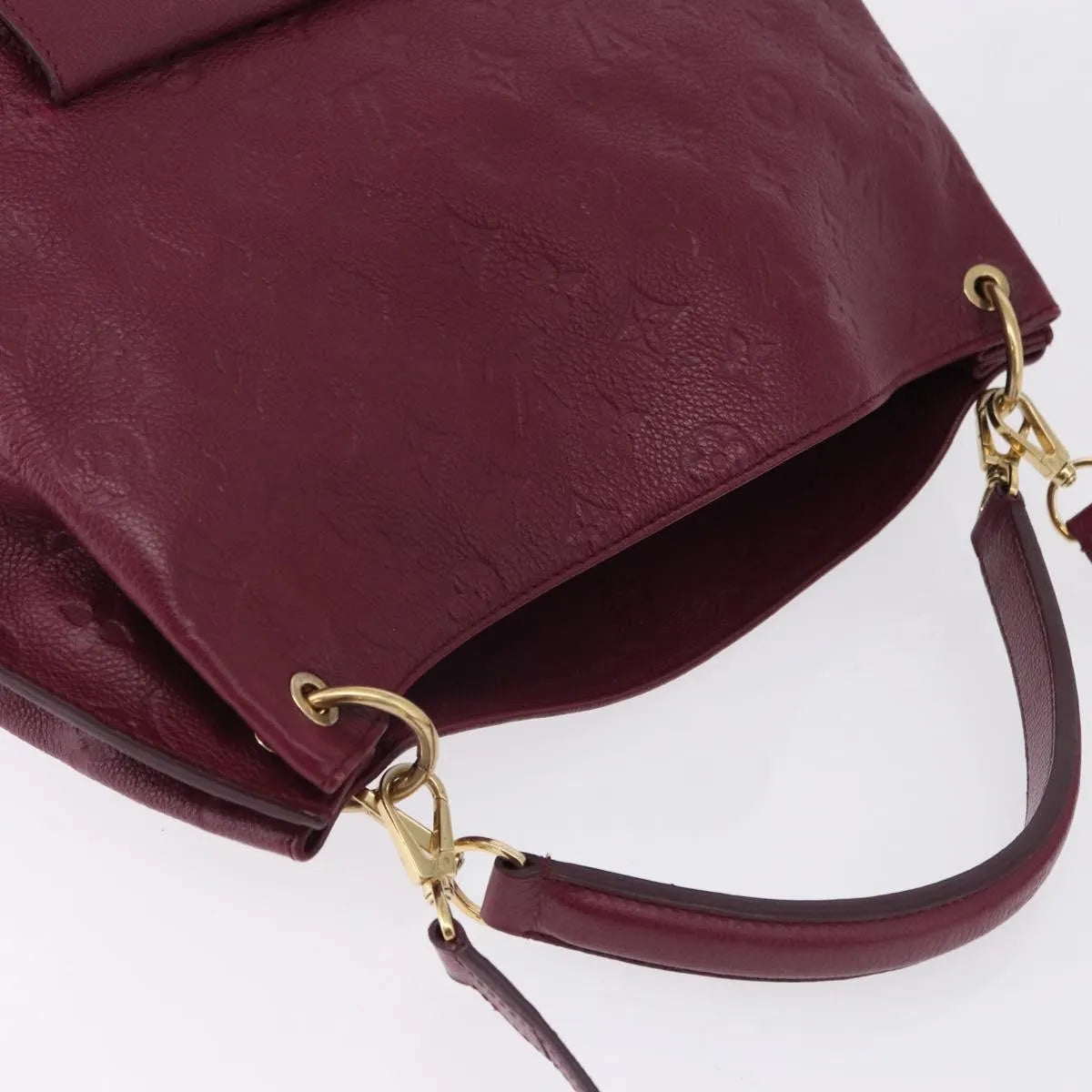 Louis Vuitton Metis Hobo Monogram Empreinte Leather, Burgundy, Leather, Handbag