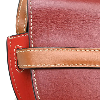 Loewe Gate Leather, Burgundy, Leather, Shoulder Bag