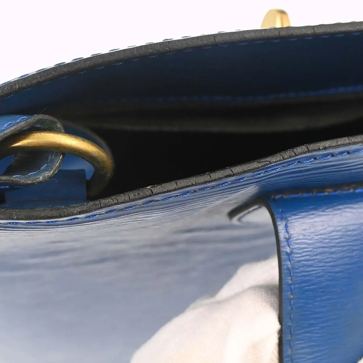 Louis Vuitton Cluny Epi, Blue, Leather, Shoulder Bag