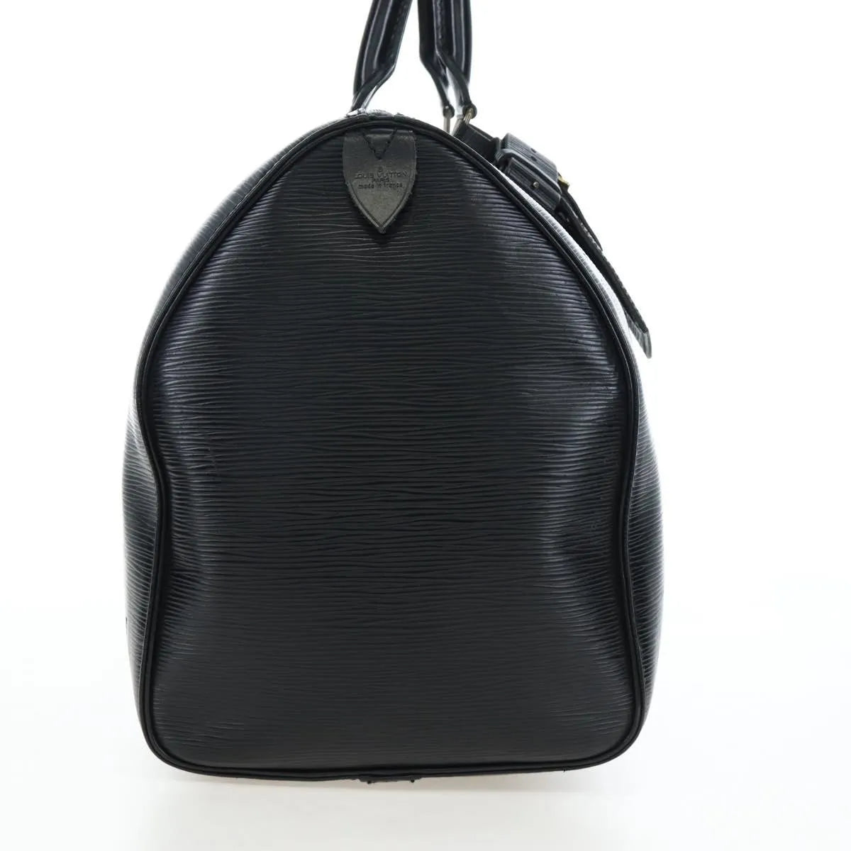 Louis Vuitton Keepall Epi, Black, Leather, Travel Bag