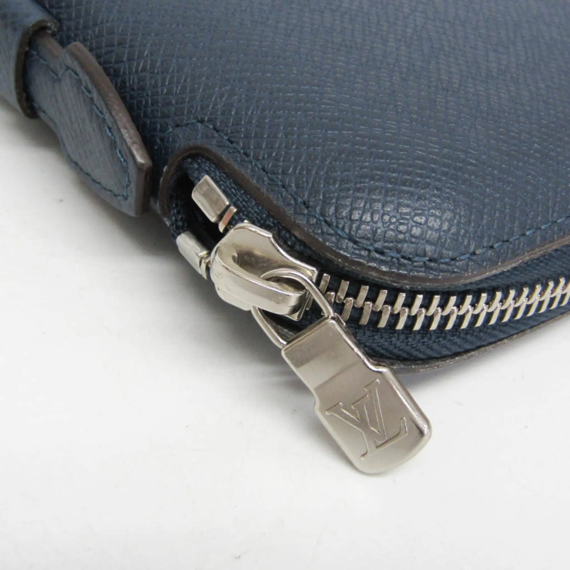 Louis Vuitton Atoll Organizer Taiga Leather, Blue, Leather, Wallet