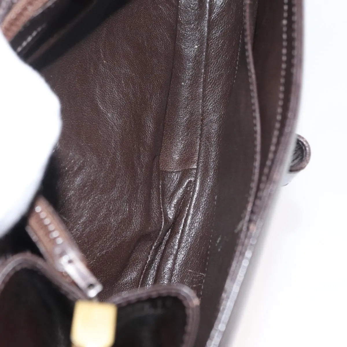 Gucci Vintage Leather, Brown, Leather, Shoulder Bag