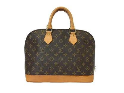 Louis Vuitton Alma Monogram, Brown, Canvas, Handbag