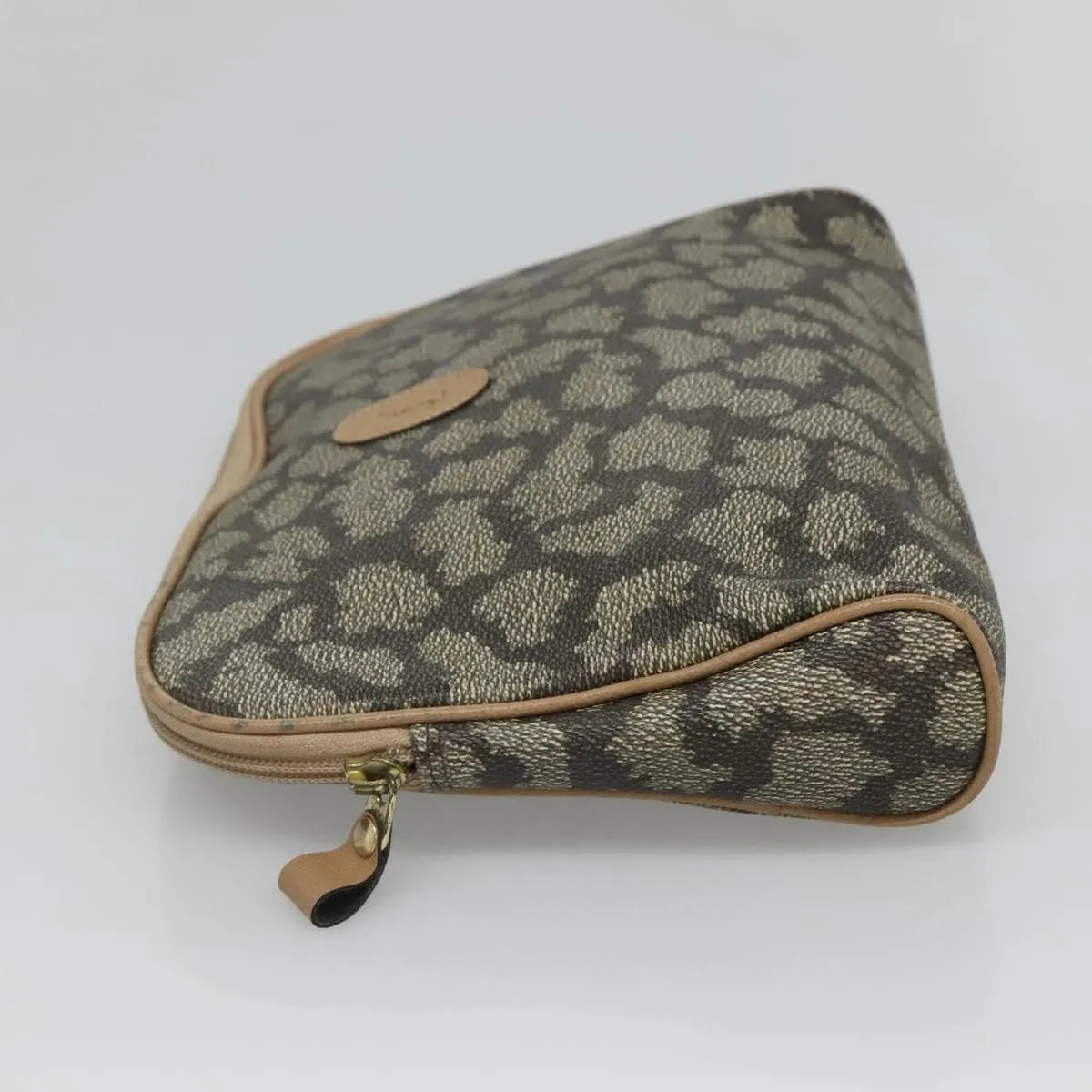 Saint Laurent Vintage Clutch PVC, Gray, Canvas, Clutch