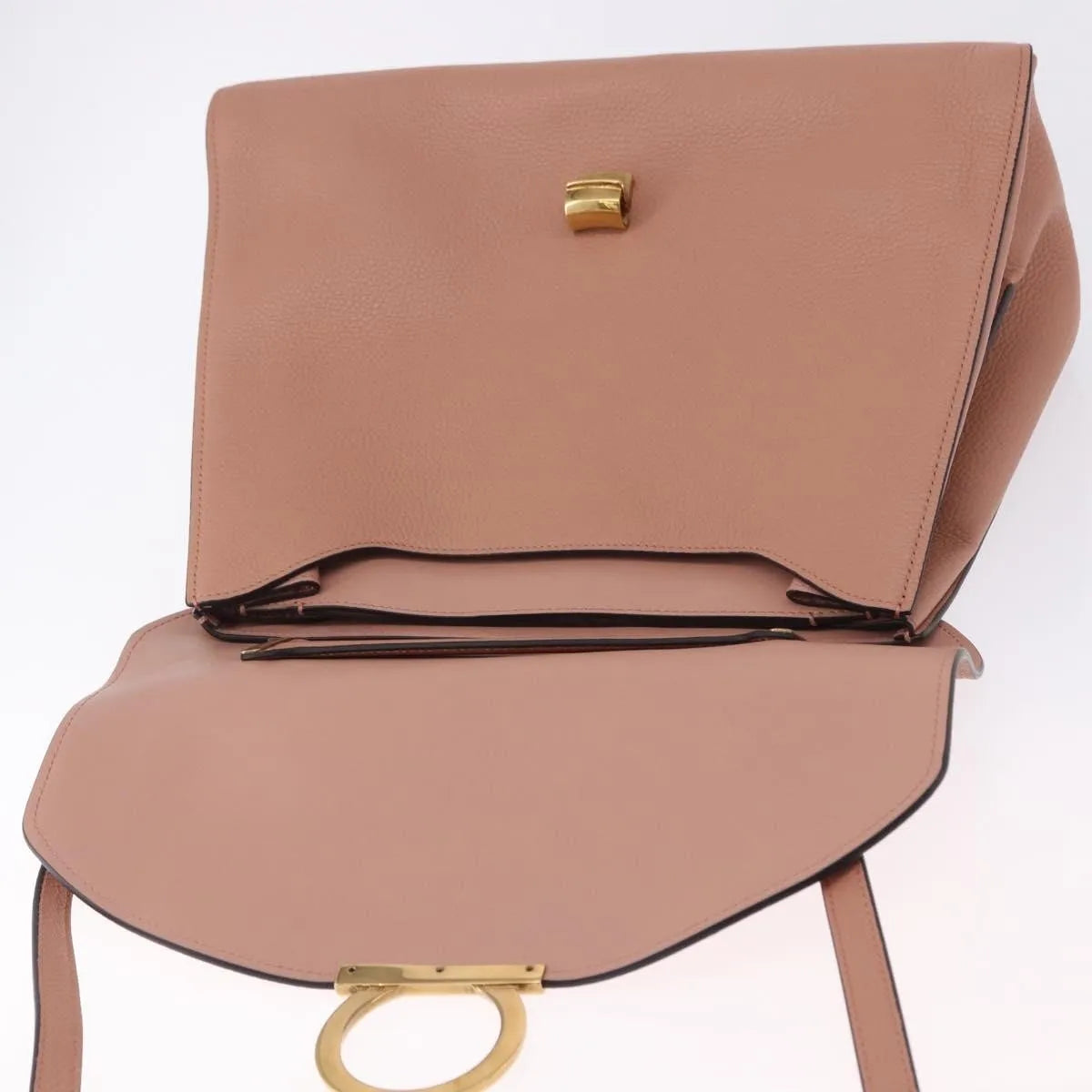 Salvatore Ferragamo Margot Satchel Leather, Pink, Leather, Handbag