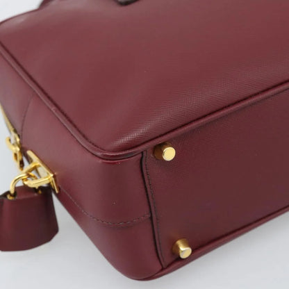 Prada Bauletto Saffiano Leather, Red, Leather, Handbag