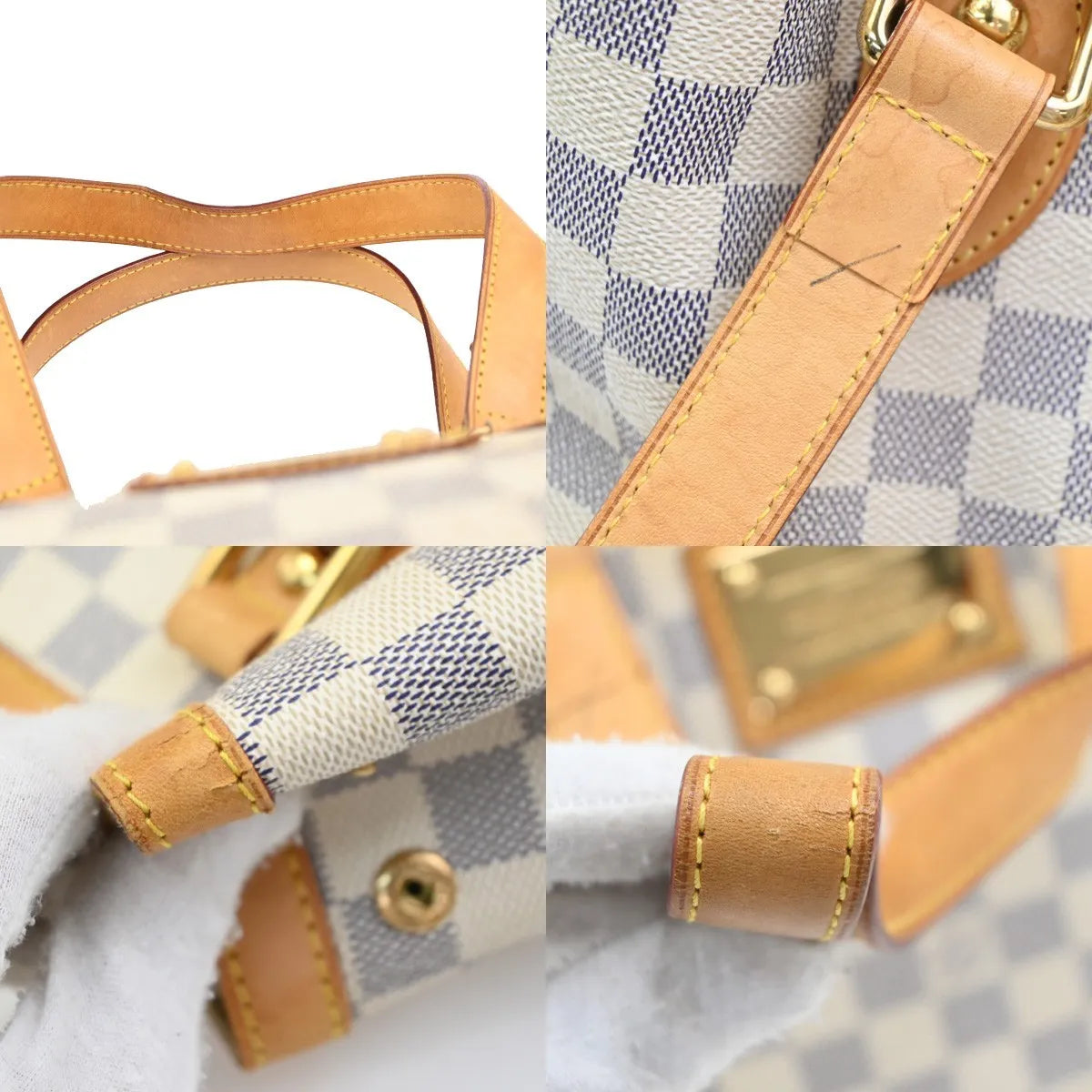 Louis Vuitton Hampstead Damier, White, Canvas, Tote Bag