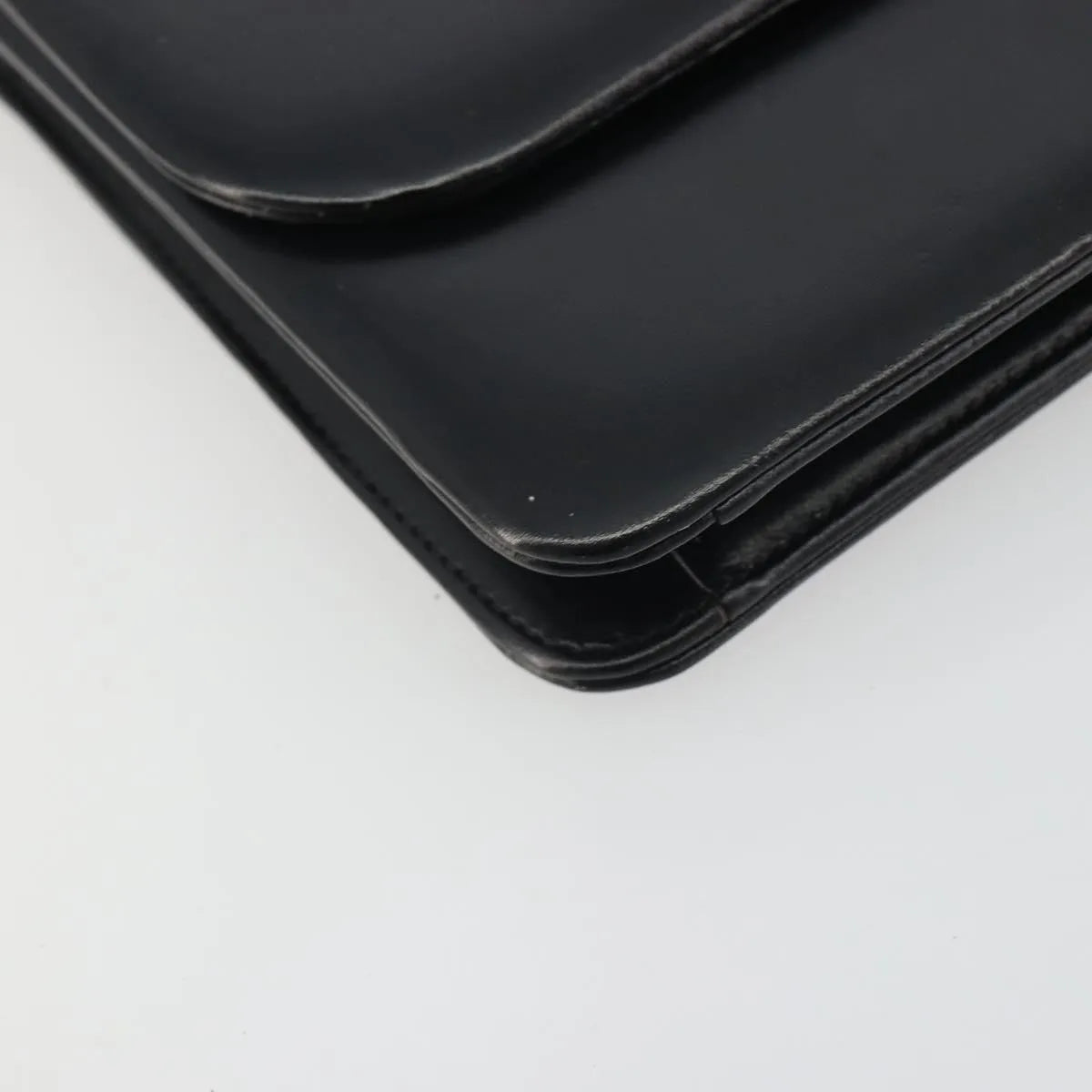 Christian Dior Vintage Clipper closure clutch with logo leather, Black, Leather, Crossbody Bag