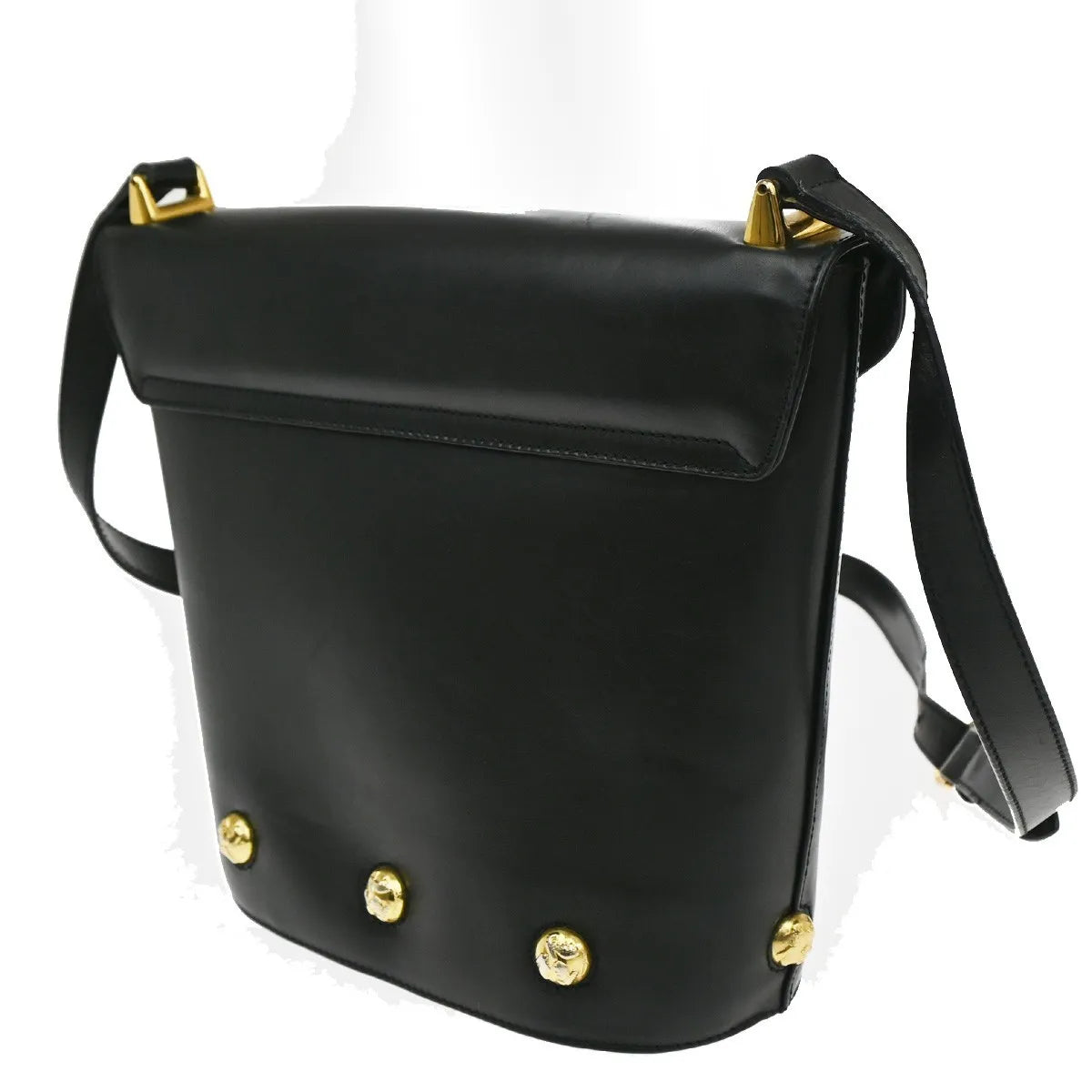 Salvatore Ferragamo Vintage Leather, Black, Leather, Shoulder Bag