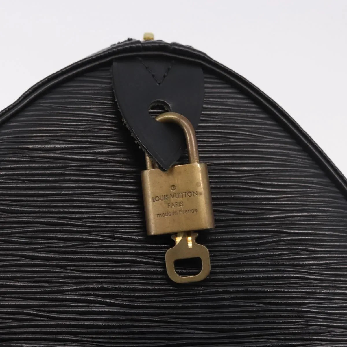 Louis Vuitton Speedy Epi Leather, Black, Leather, Handbag