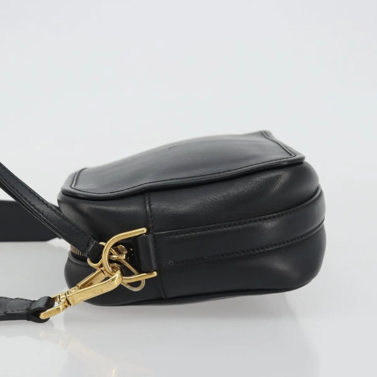 Fendi F is Fendi Camera Leather, Navy, Leather, Shoulder Bag