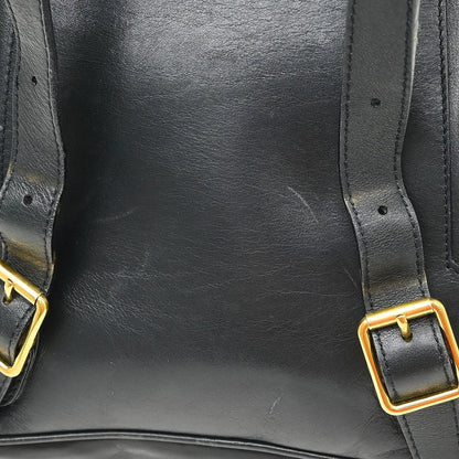 Gucci Vintage Bamboo Leather, Black, Leather, Backpack