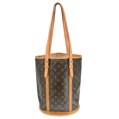 Louis Vuitton Petit Bucket Monogram Canvas, Brown, Canvas, Tote Bag