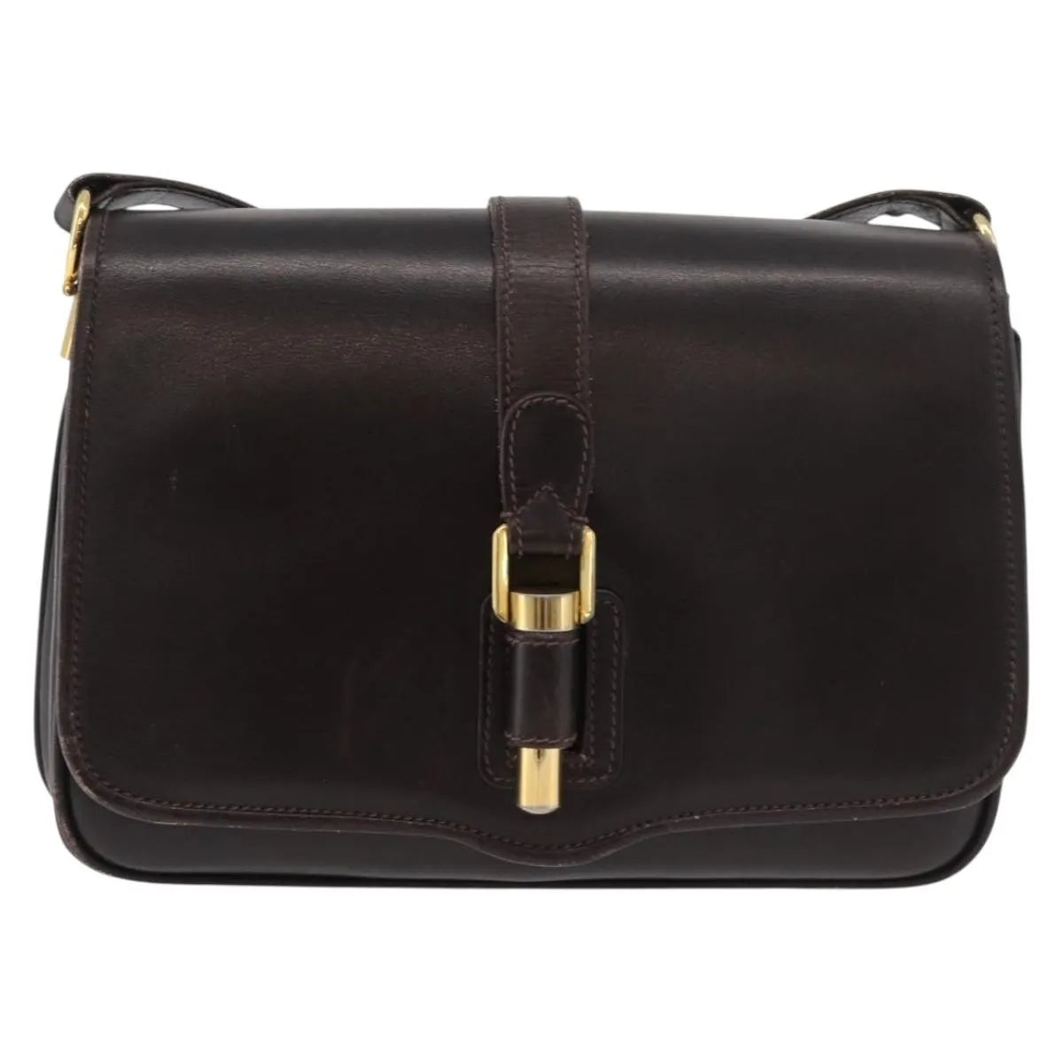 Gucci Vintage Leather, Brown, Leather, Shoulder Bag