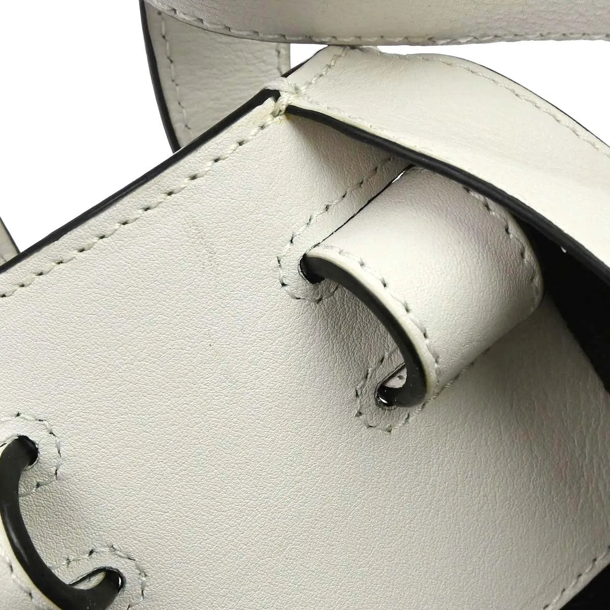 Loewe Hammock Leather, White, Leather, Handbag