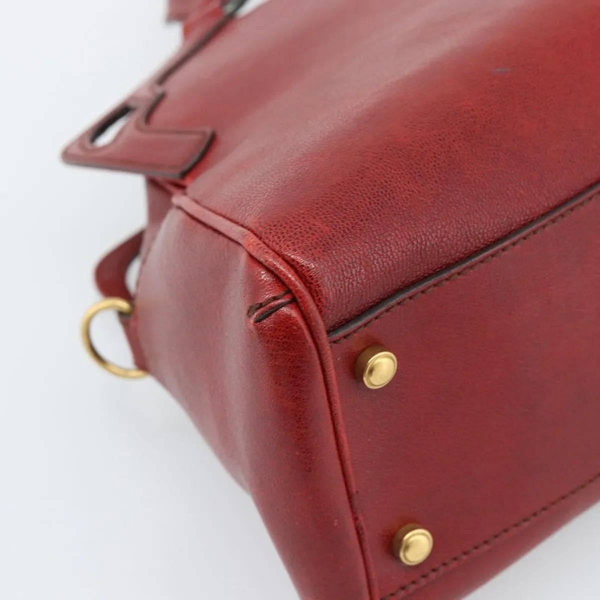 Cartier Marcello Leather, Red, Leather, Handbag