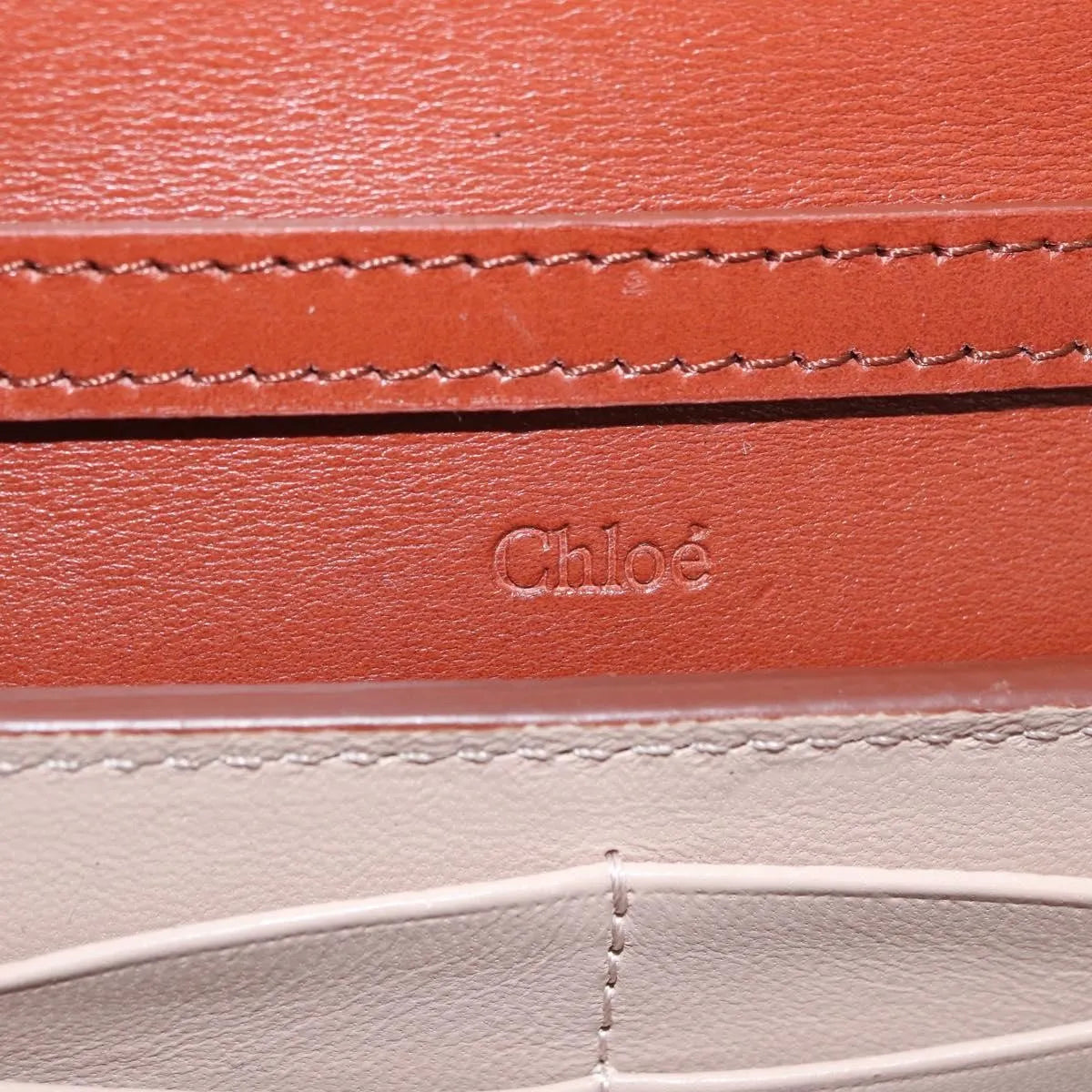 Chloe Aby Chain Leather, Brown, Leather, Shoulder Bag