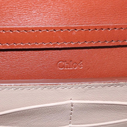 Chloe Aby Chain Leather, Brown, Leather, Shoulder Bag