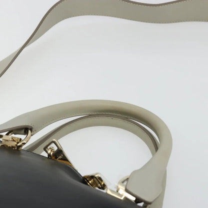 Chloe Bicolor Baylee Satchel Leather, Black, Leather, Handbag