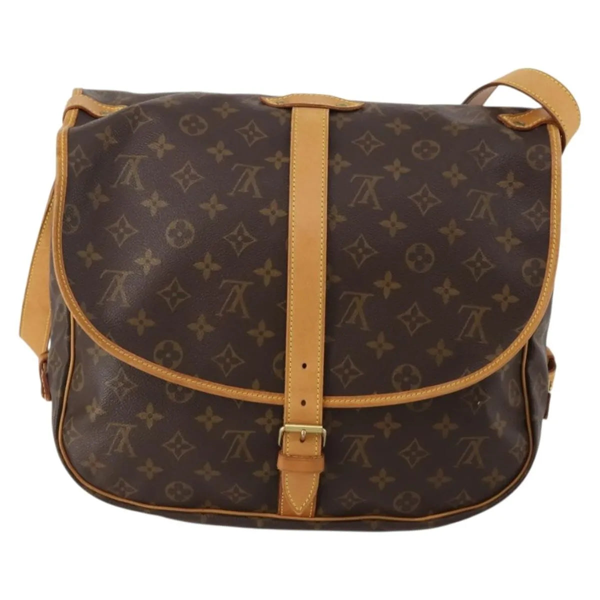 Louis Vuitton Saumur Monogram Canvas, Brown, Canvas, Shoulder Bag