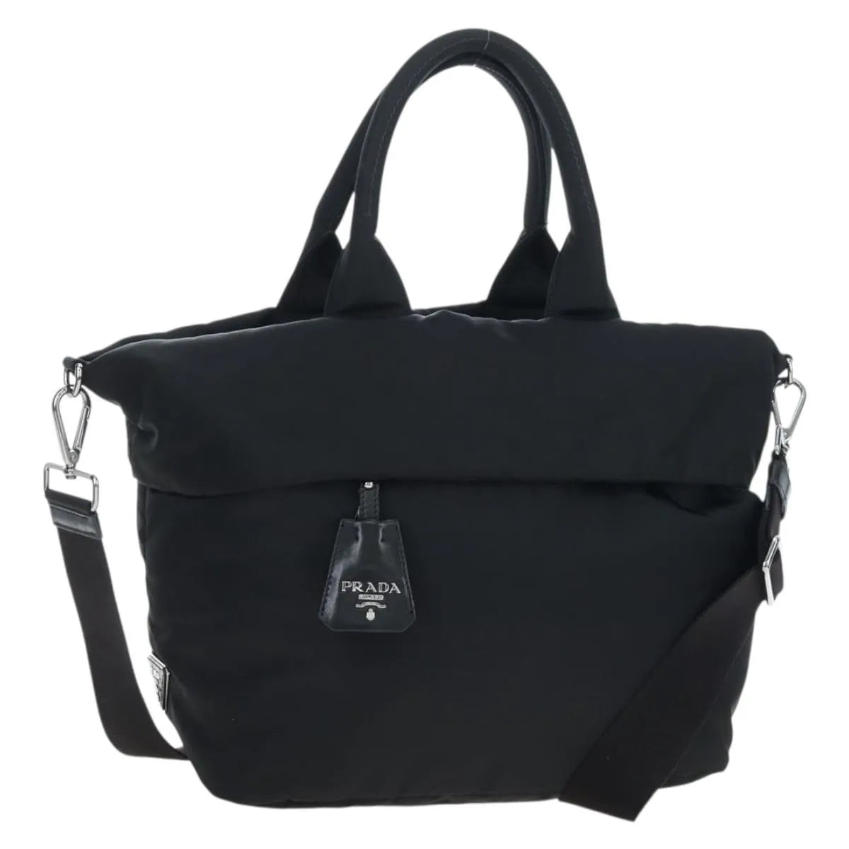 Prada Reversible Tote nylon, Black, Nylon, Handbag