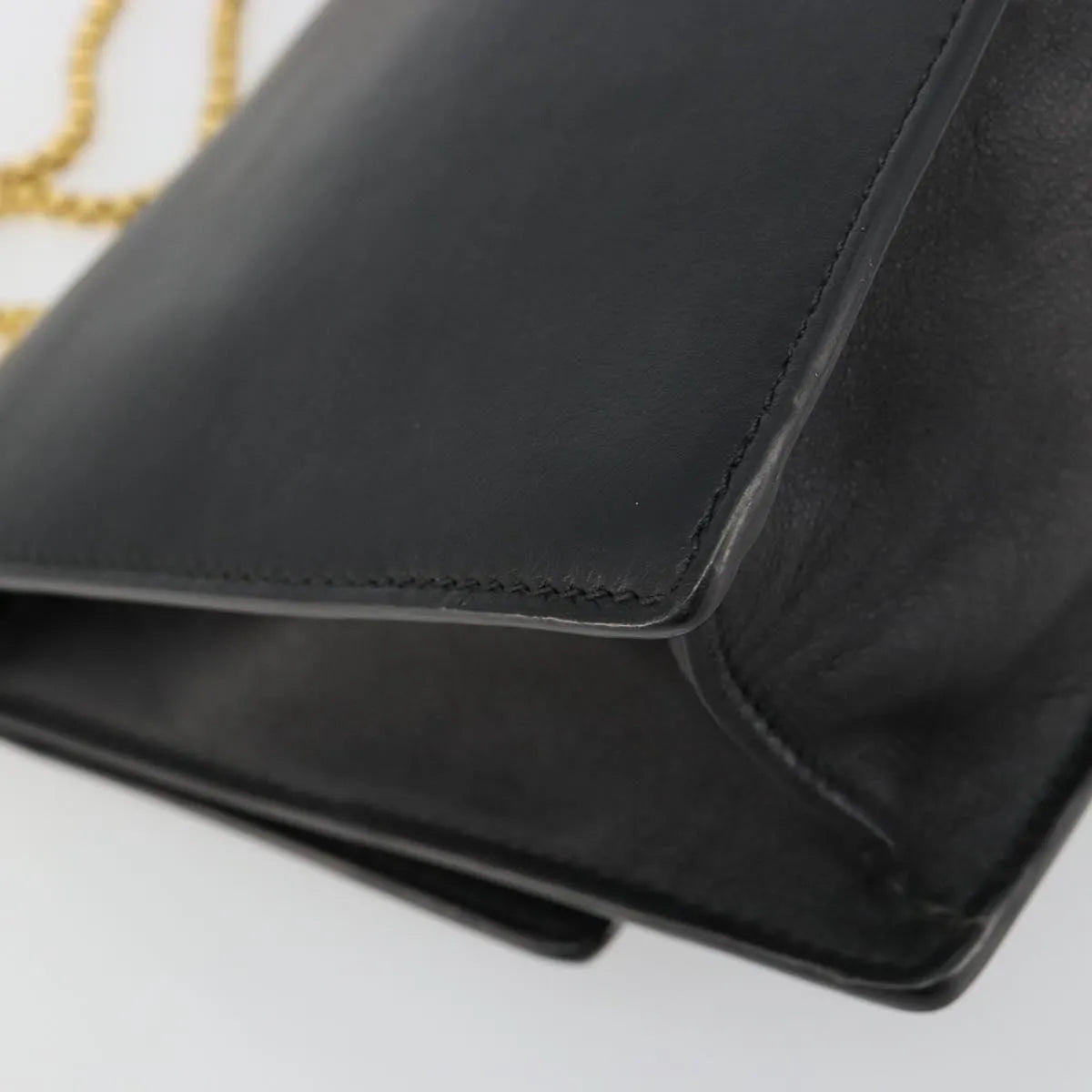 Versace Medusa Flap Chain Leather, Black, Leather, Shoulder Bag