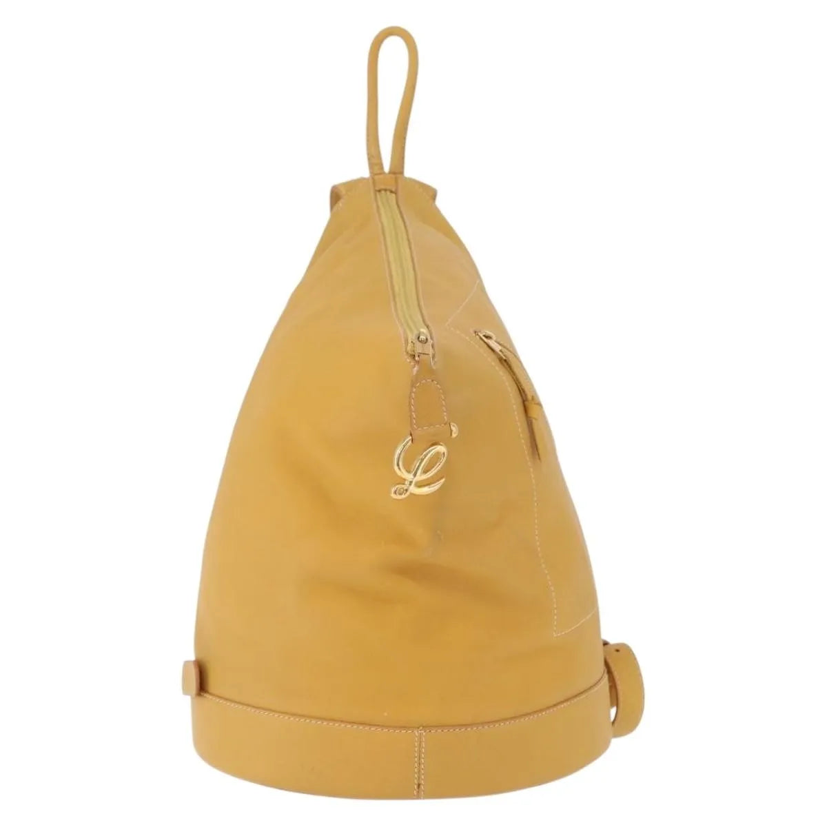 Loewe Anton Leather, Yellow, Leather, Backpack