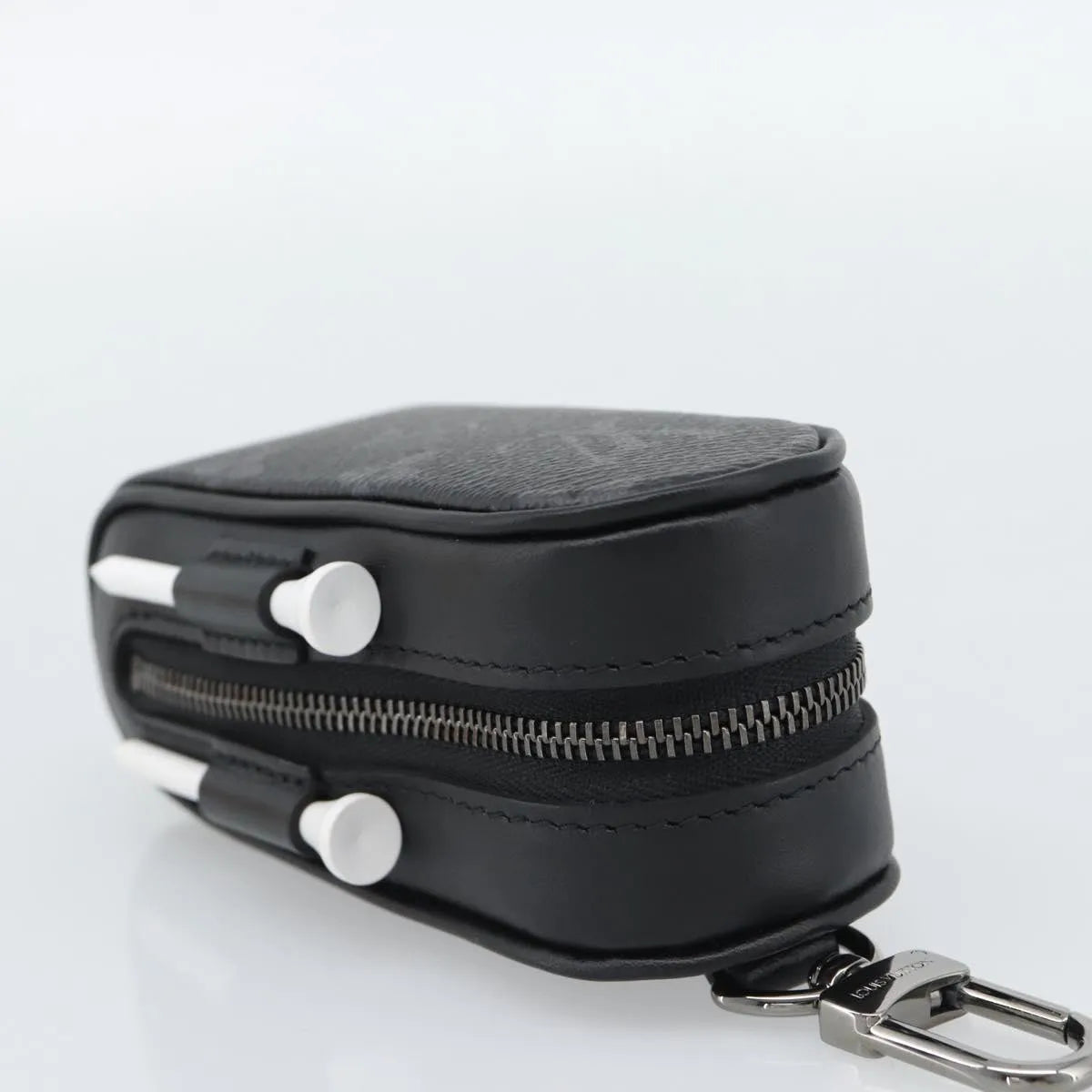Louis Vuitton golf ball case monogram, Black, Canvas, Clutch