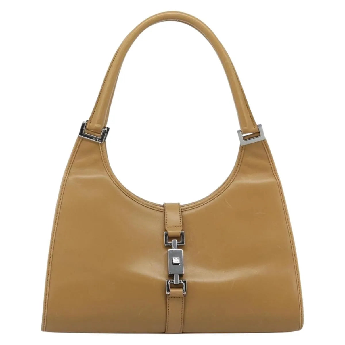 Gucci Piston Jackie O Hobo Leather, Beige, Leather, Handbag