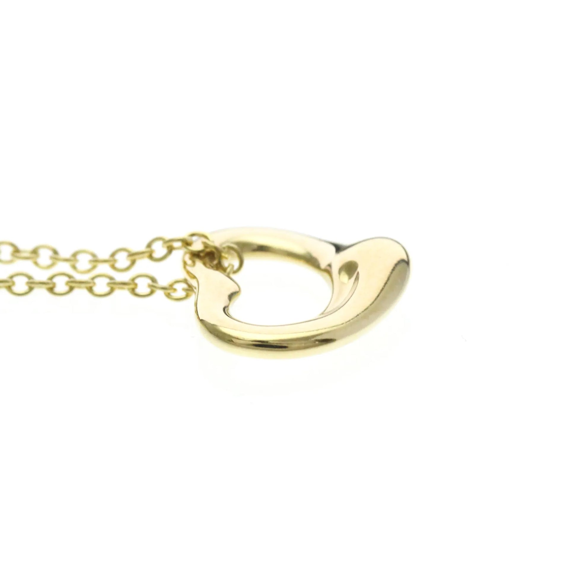 Tiffany & Co. Elsa Peretti Open Heart Pendant 18K Yellow Gold, Gold, Yellow Gold, Necklace