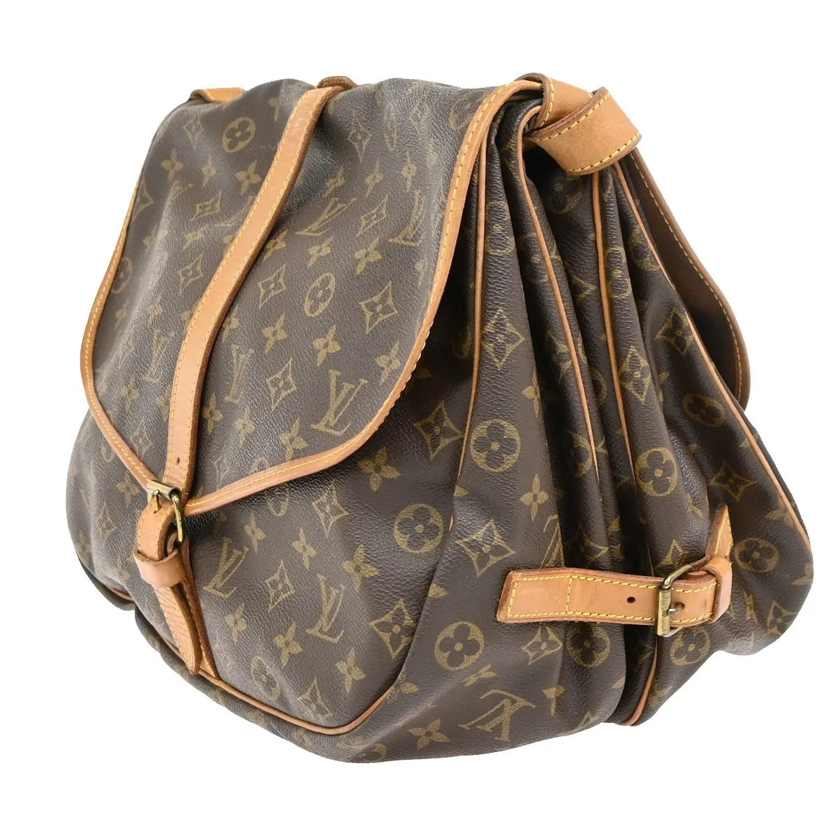Louis Vuitton Saumur Monogram Canvas, Brown, Canvas, Shoulder Bag