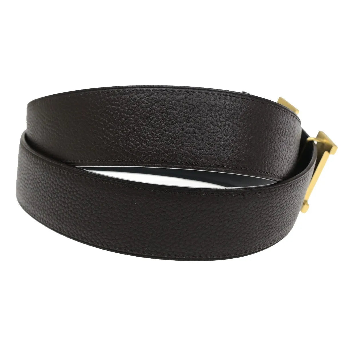 Hermes Constance Reversible Belt Leather, Brown, Leather, Belt