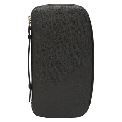 Louis Vuitton Atoll Organizer Taiga Leather, Gray, Leather, Wallet