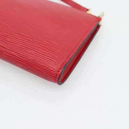Louis Vuitton Pochette Accessoires Epi, Red, Leather, Clutch