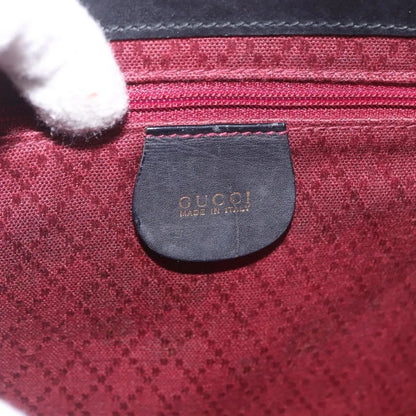 Gucci Vintage Leather, Black, Leather, Shoulder Bag