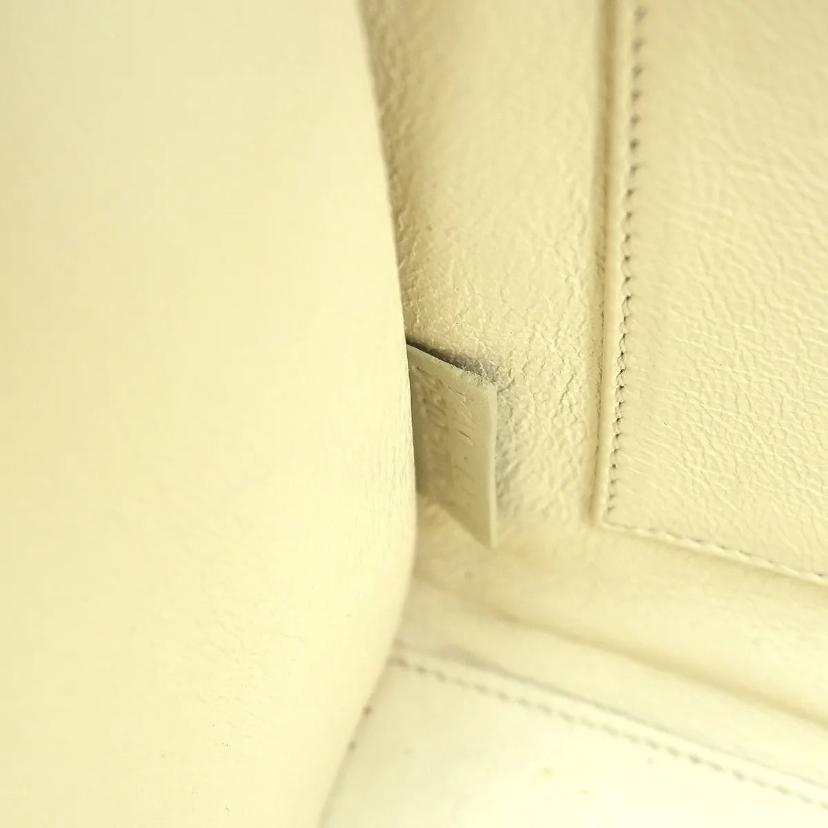 Celine Luggage Smooth Leather, White, Leather, Tote Bag
