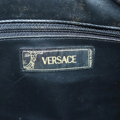 Versace Vintage Clutch Leather, Black, Leather, Clutch