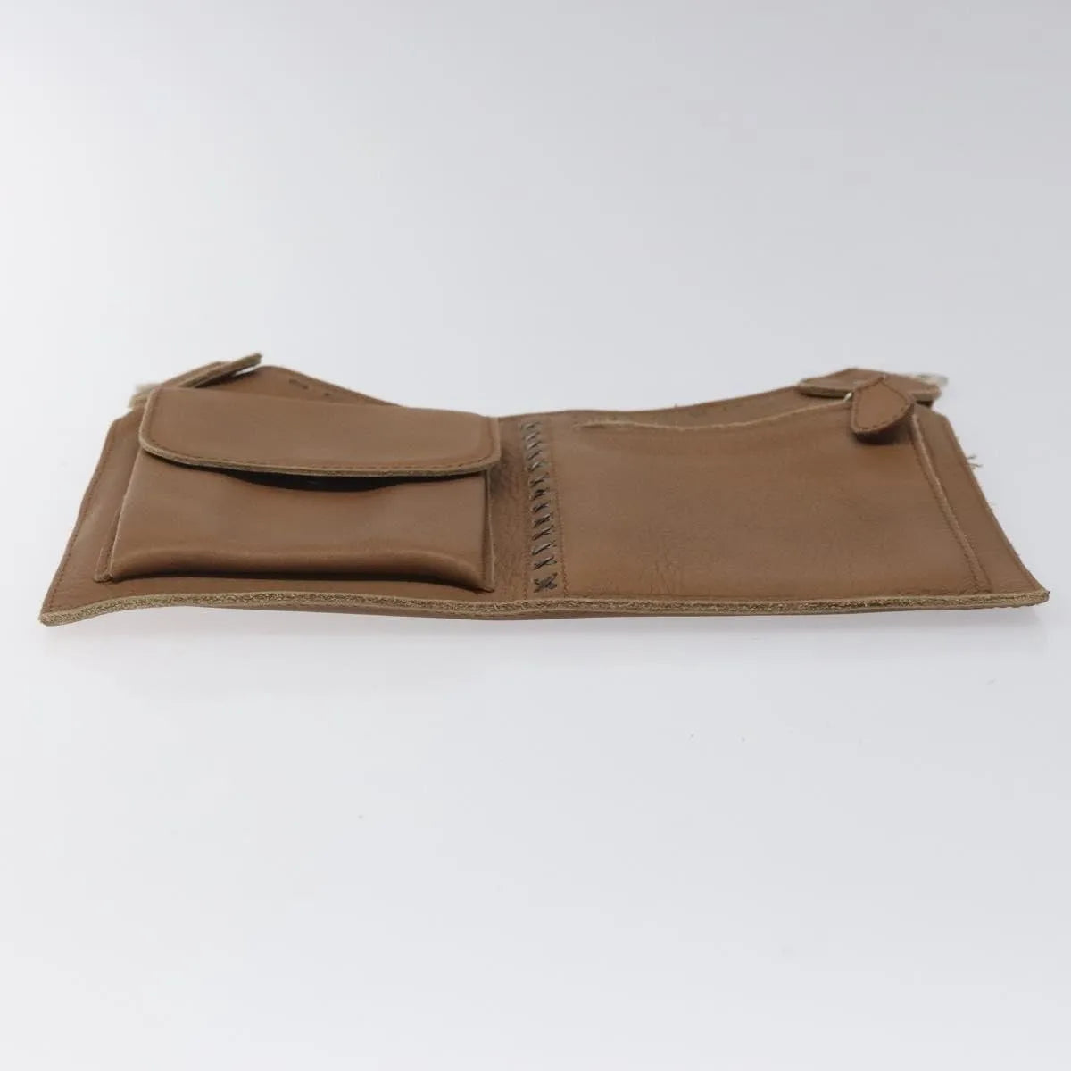 Bottega Veneta Vintage Front Pocket Waist Leather, Brown, Leather, Clutch