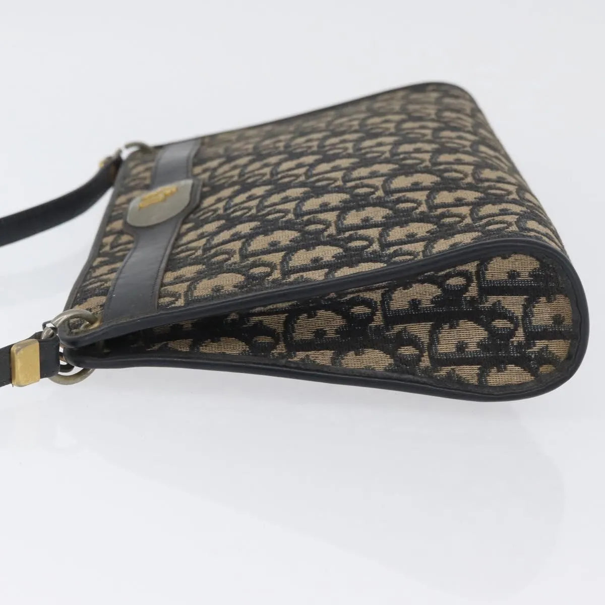 Christian Dior Vintage Trotter Canvas, Navy, Canvas, Shoulder Bag