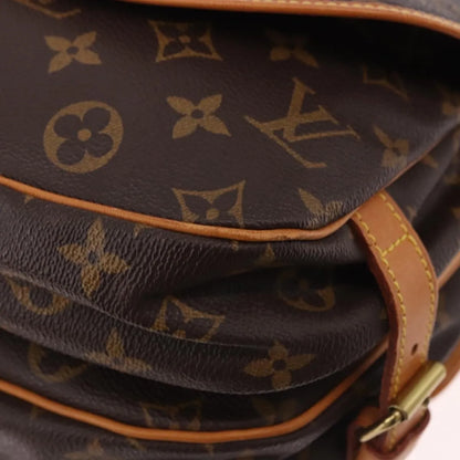 Louis Vuitton Saumur Canvas, Brown, Canvas, Shoulder Bag