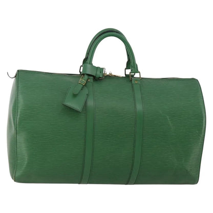 Louis Vuitton Keepall Epi Leather, Green, Leather, Travel Bag