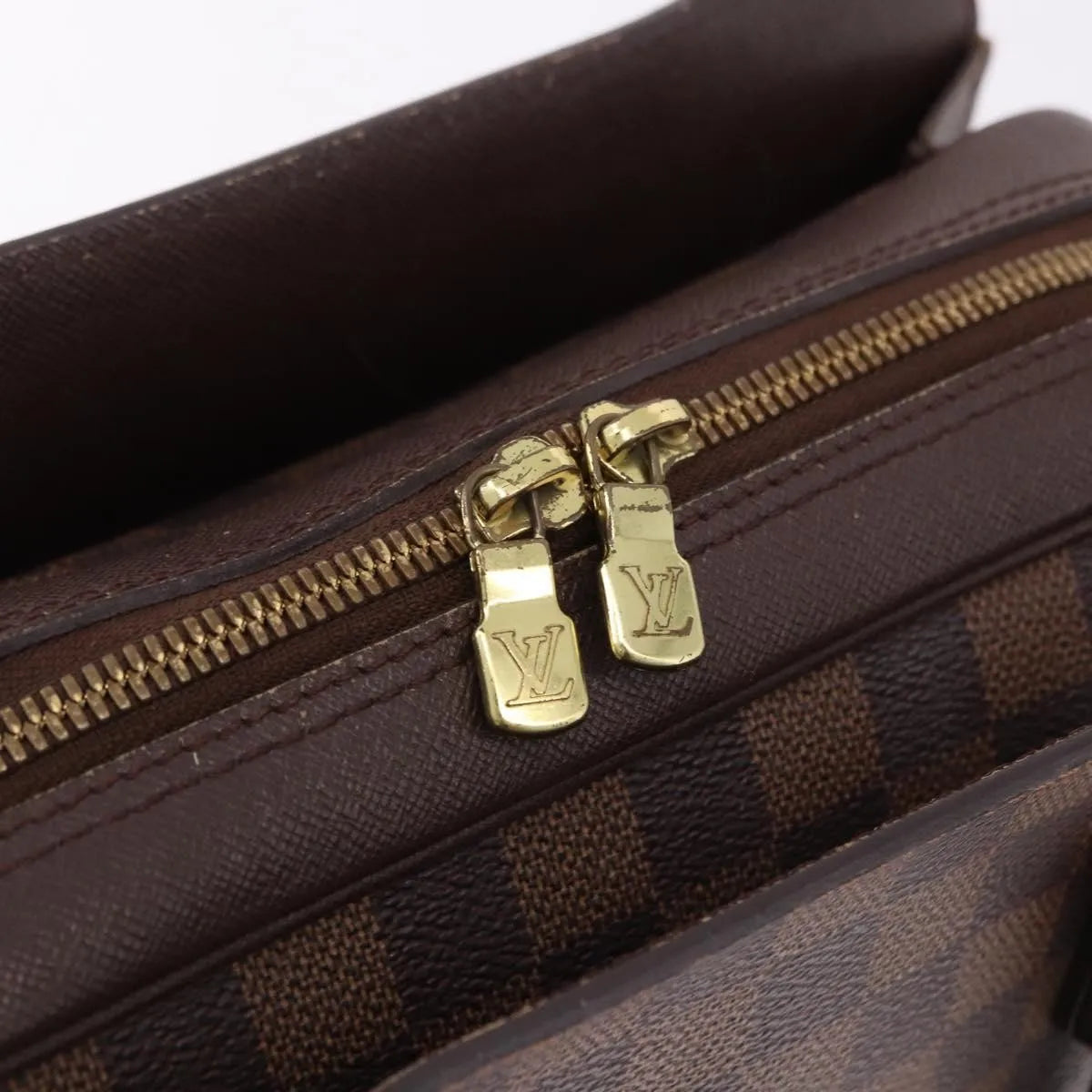 Louis Vuitton Triana Damier, Brown, Canvas, Handbag