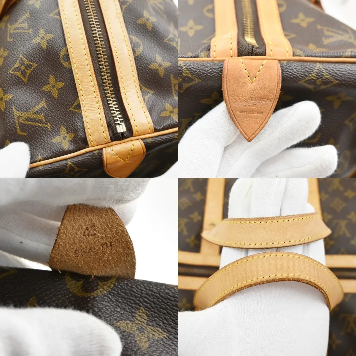Louis Vuitton Sac Souple Monogram Canvas, Brown, Leather, Travel Bag
