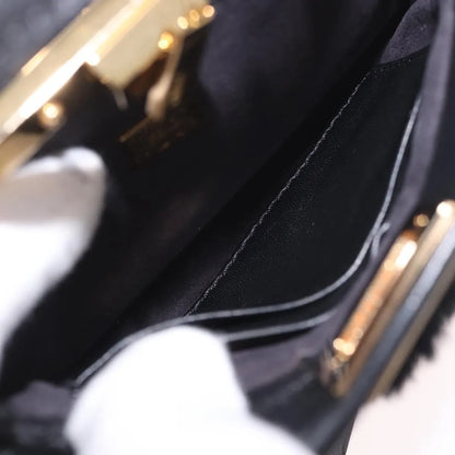 Fendi Peekaboo Fur, Black, Fur, Handbag