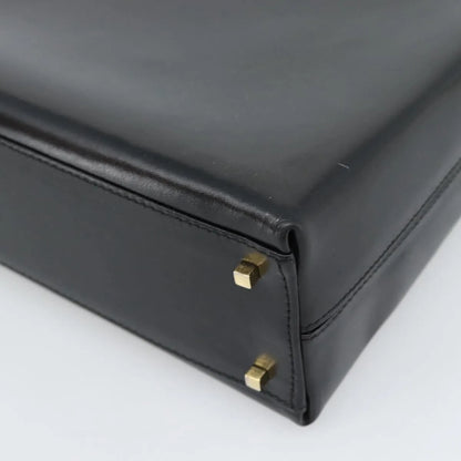 Salvatore Ferragamo Convertible Top Handle Leather, Black, Leather, Handbag