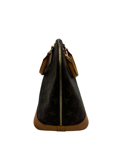 Louis Vuitton Alma Monogram Canvas, Brown, Canvas, Handbag