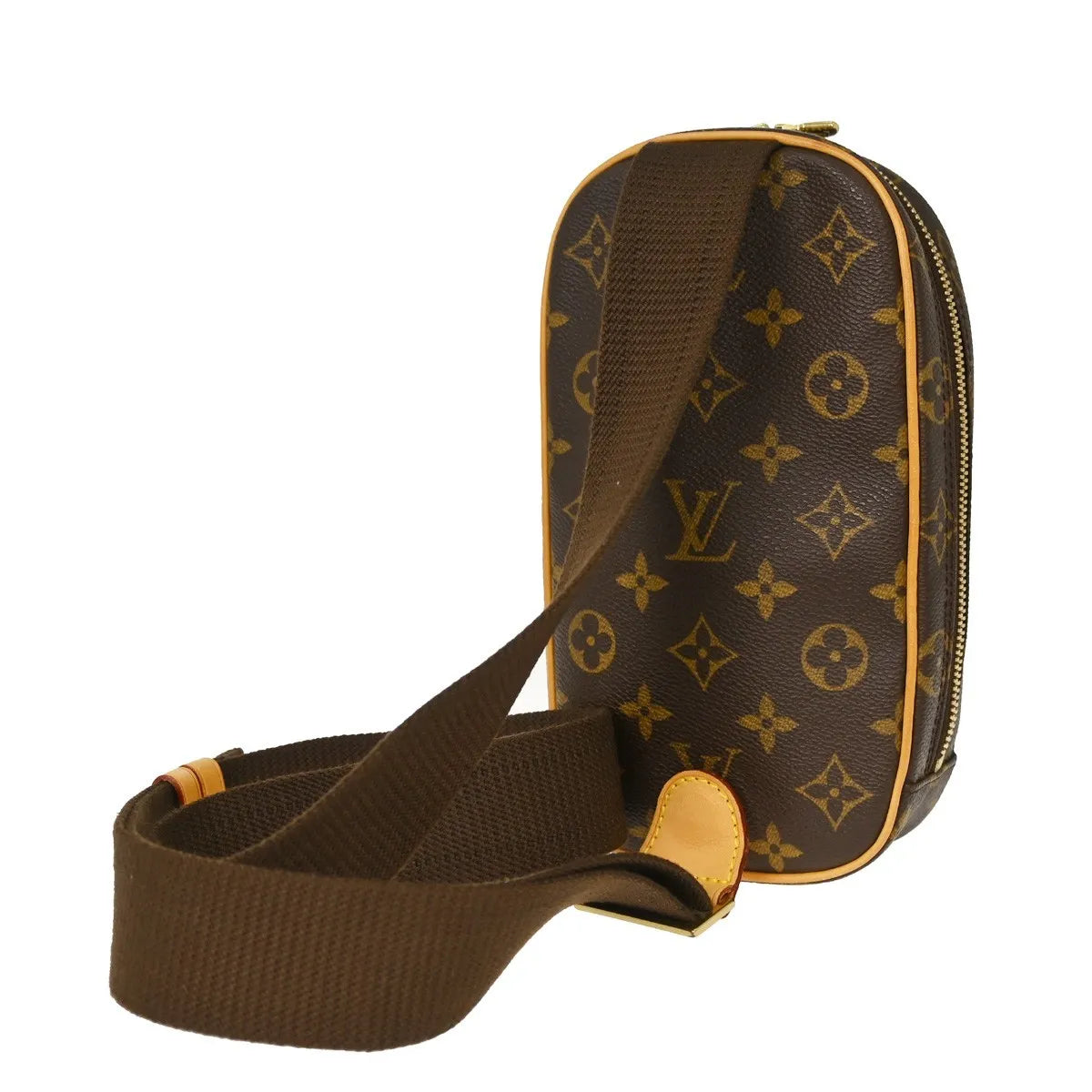 Louis Vuitton Pochette Gange Monogram Canvas, Brown, Canvas, Clutch